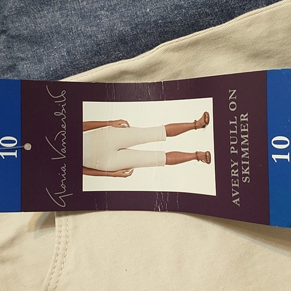 Gloria Vanderbilt Mid rise avery Clam Digger light pink pants women size 10 - Picture 4 of 8